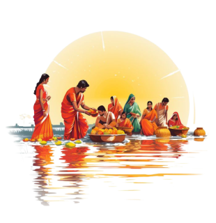 Chhath Pooja card design