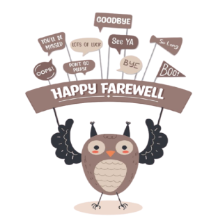 Farewell & Best Wishes card design